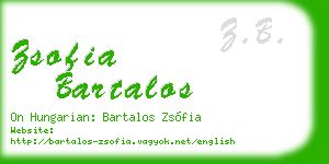 zsofia bartalos business card